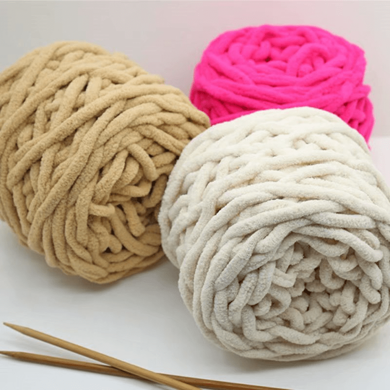 Super Thick Icicle Yarn Crochet DIY Knitting Sewing Material for Handmade  Slippers Blanket Scarf Hat 100g