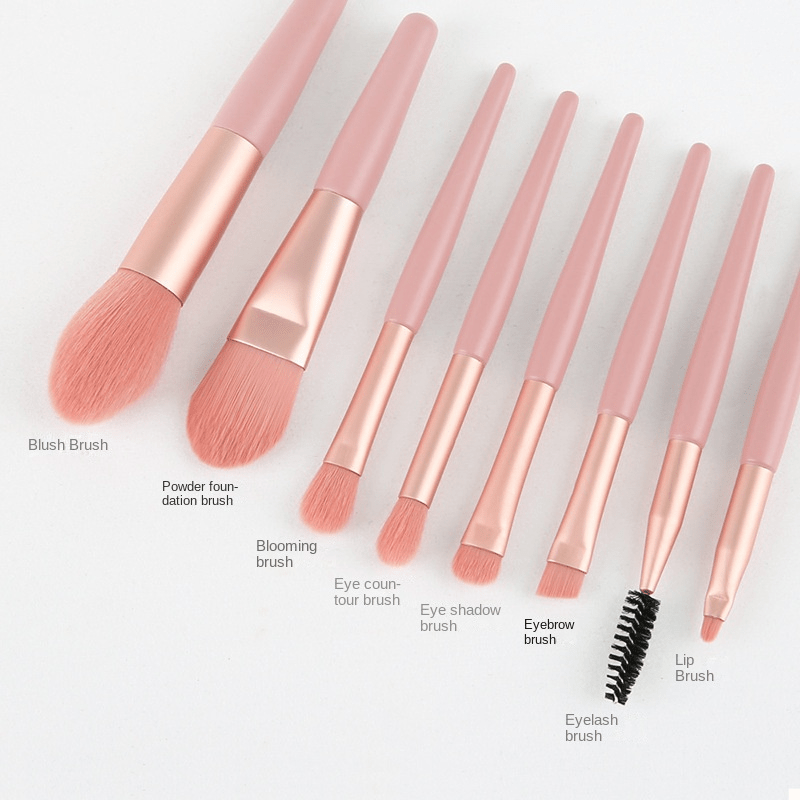 8 Pcs High Quality Mini Makeup Brush Set Eye Shadow Eye Brush Lip