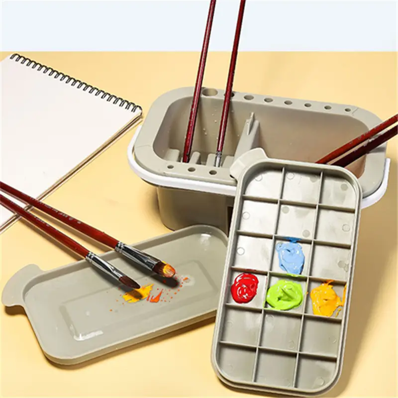multifunctional bucket palette wash pen bucket color box details 1