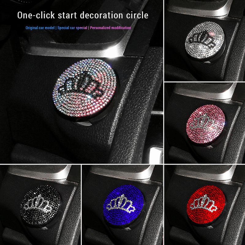 Auto One button Start Rhinestone Dekoration Lgnition Ring - Temu