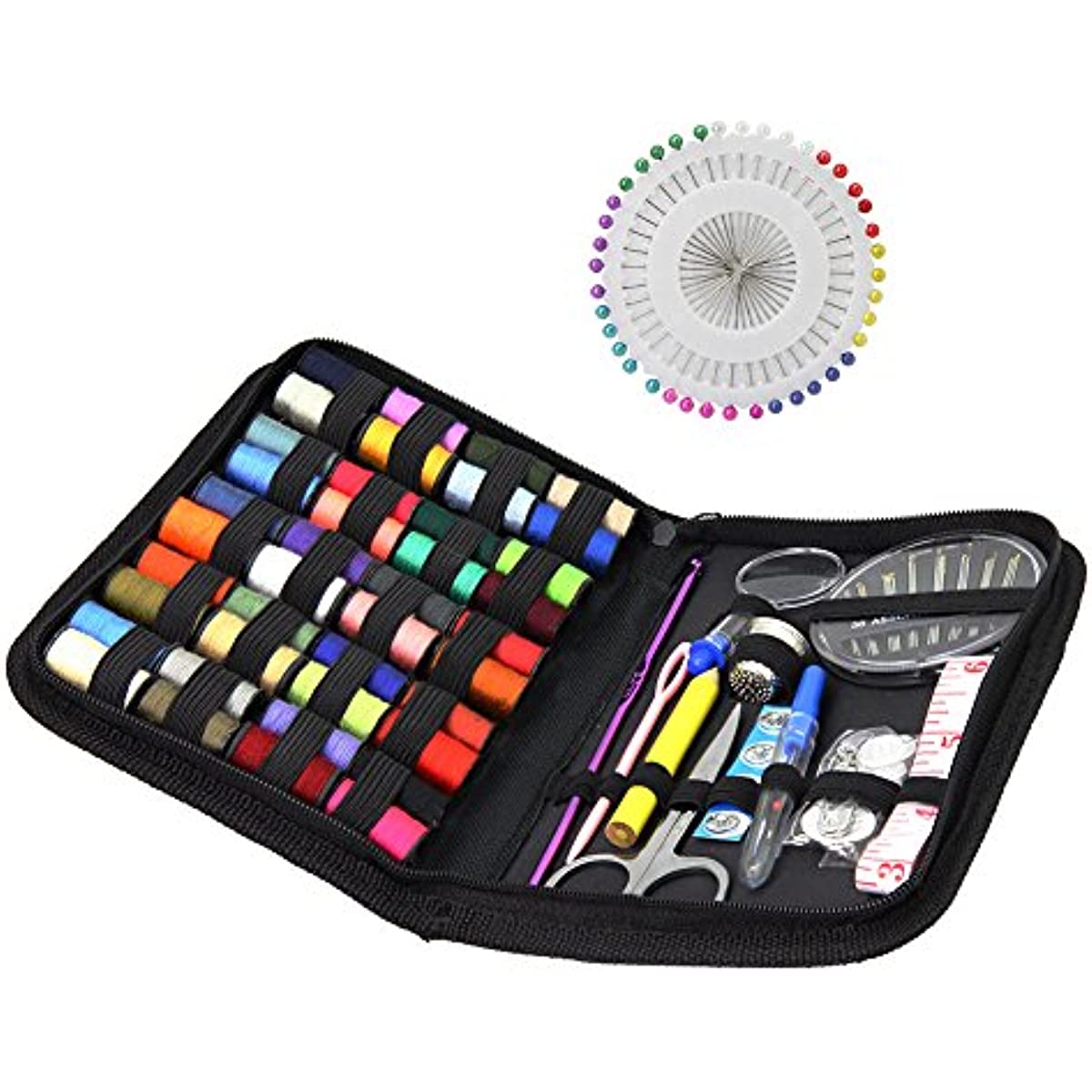 183PCS Sewing Kit Sewing Accessories With PU Case – Space Saving
