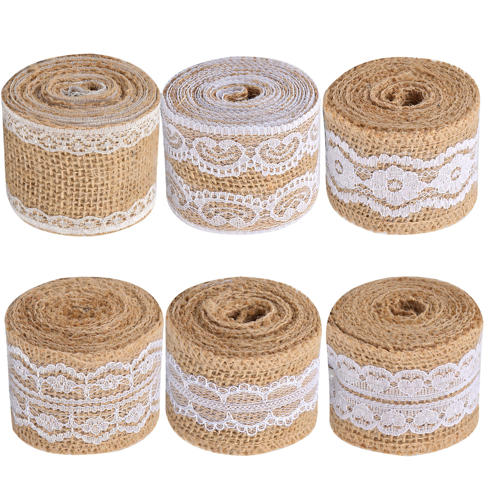 10m Natural Jute Burlap Hessian Lace Ribbon Roll With White Laces Perfect  For Vintage Wedding, Party, Christmas Craft Tape And Decorations From  Cat11cat, $8.37