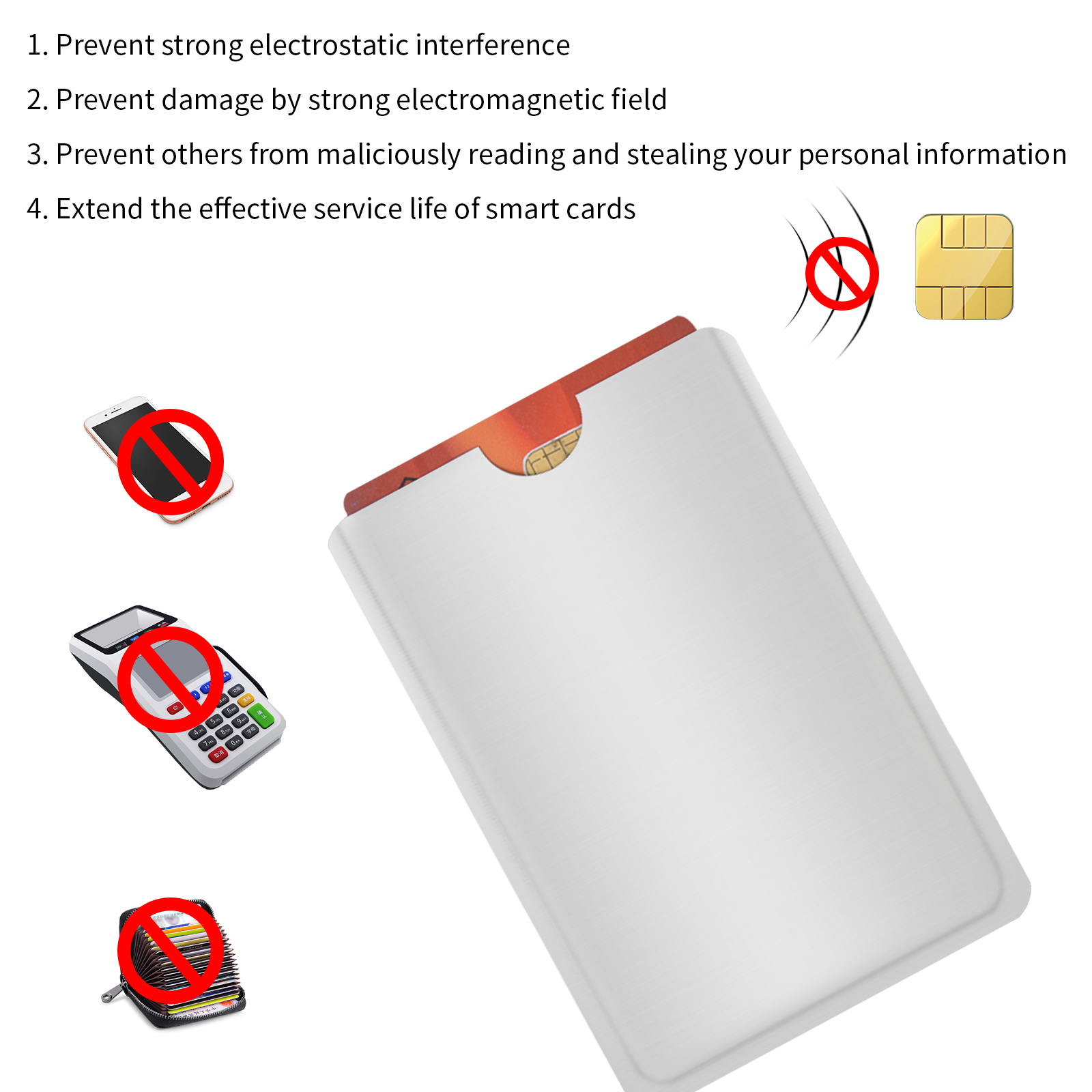 Protector antirrobo para tarjeta de crédito, Protector Rfid de PVC, evita  escaneo no autorizado, no incluye funda para tarjeta, nuevo estilo -  AliExpress