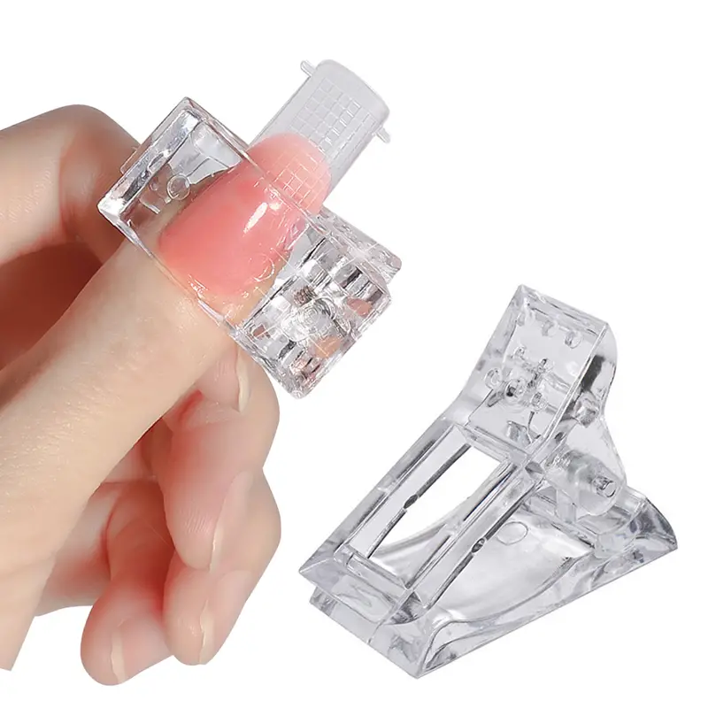 20 PCS Nail Tips Clip for Quick Building Polygel Extension Clamps Nail  Forms Clip for Finger DIY Nail Extension