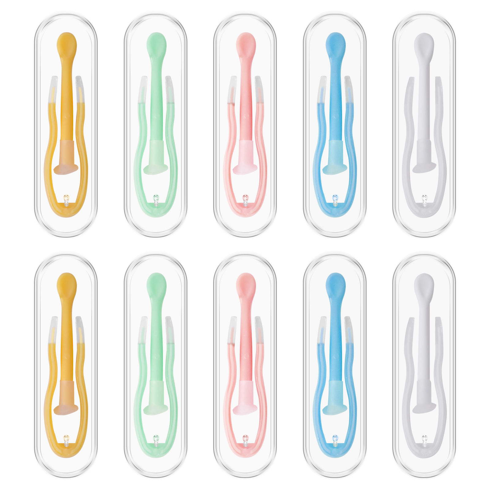 10pcs Contact Lens Tweezers 5 Colors Contact Lens Remover Tool with Small Box