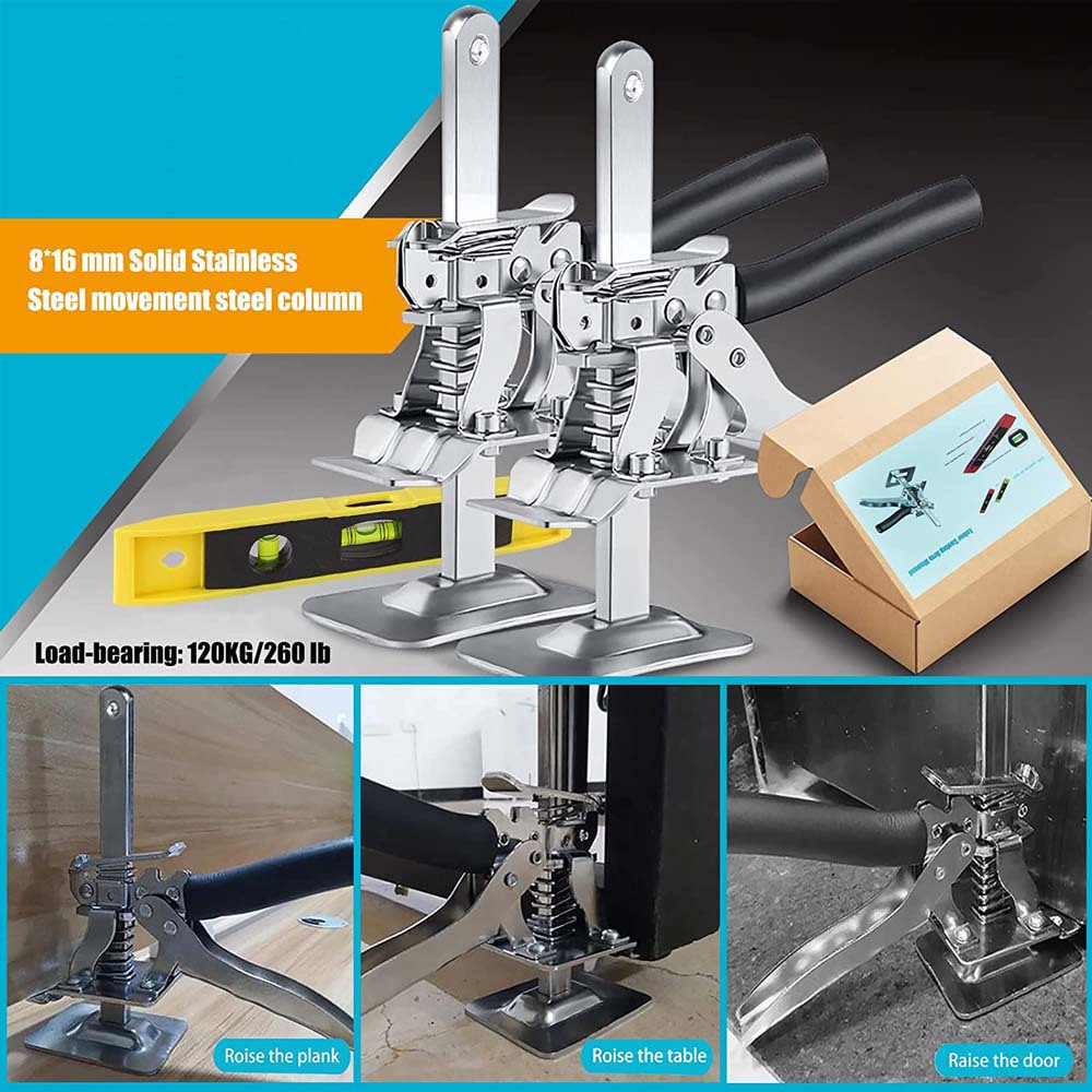 Hand Lifting Tool Jack, Labor-Saving Arm Jack, Adjustable Height  0.19-3.94/7.87 inch, Door Panel Drywall Lifting Cabinet, Up to 330 lb,  Board Lifter