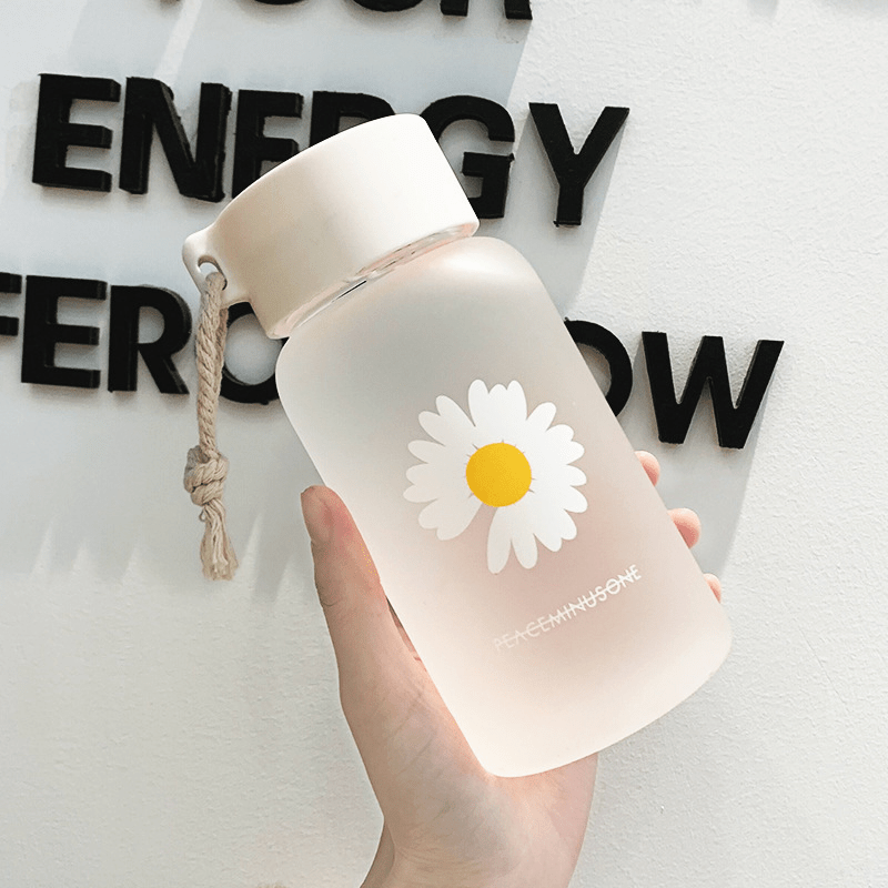 Daisy Plastic Water Bottles Bpa Free Creative Frosted Water - Temu