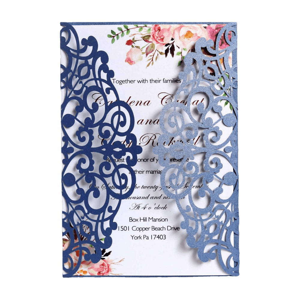 10Pcs/Set Nice Fashion Laser Cut Wedding Invitation Card New