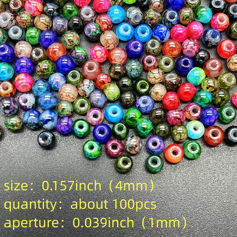 Random Color Mixed Glass Beads Multi size Choice Handmade - Temu