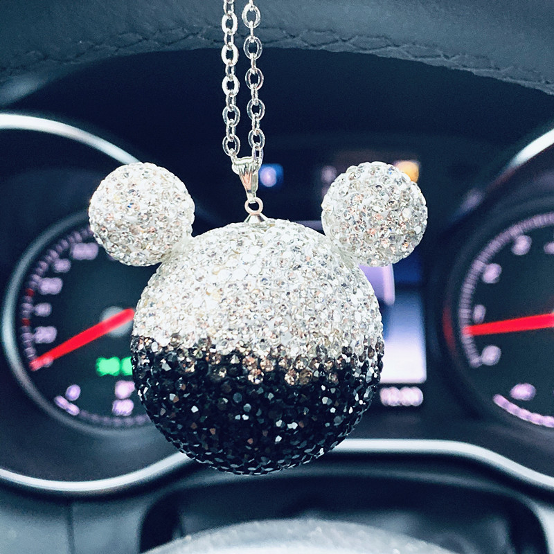 Ciondolo per auto con sfera di cristallo con strass Simpatico cartone  animato Mouse Bling Accessori per appendere specchietti per auto, decorazione  per interni auto - Temu Italy