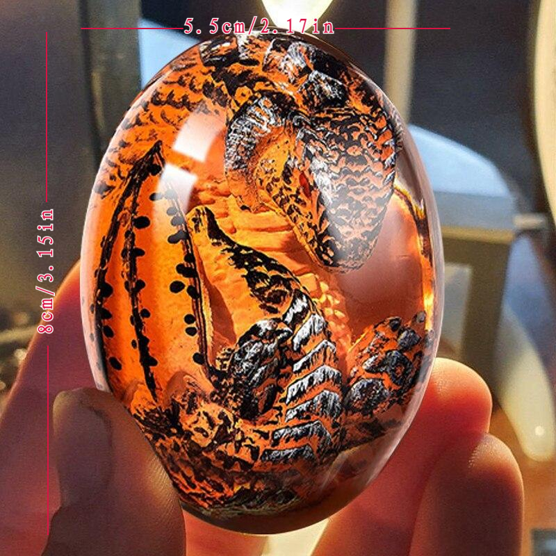 Halloween Pterodactyl Ornaments Glow Dragon Eggs Fighting Dragon Sculpture  Table Decoration Home Decorations Halloween Gifts