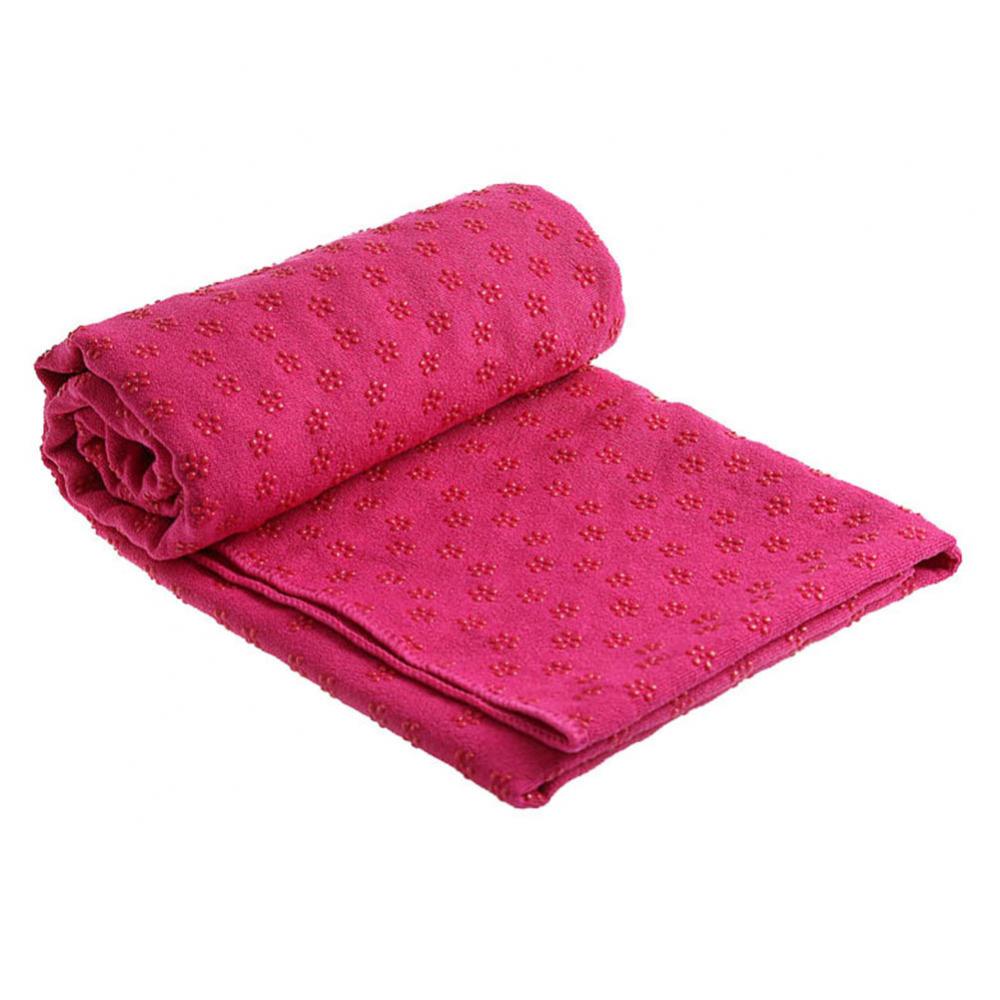 BESTORI Toalla de yoga de secado rápido, toalla de fitness de  goma con puntos de agarre de goma, parte inferior antideslizante para  ejercicio de pilates, 72 x 32 pulgadas, color rosa 