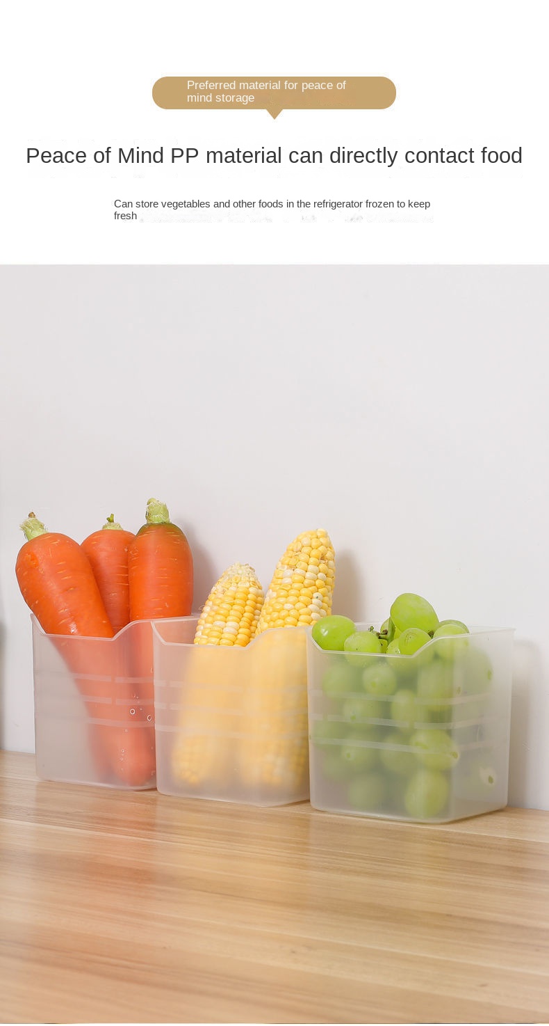 1/2/3pcs New Refrigerator Side Door Storage Box, Refrigerator Food Food  Sorting Box, Fresh Keeping Box, Food Container