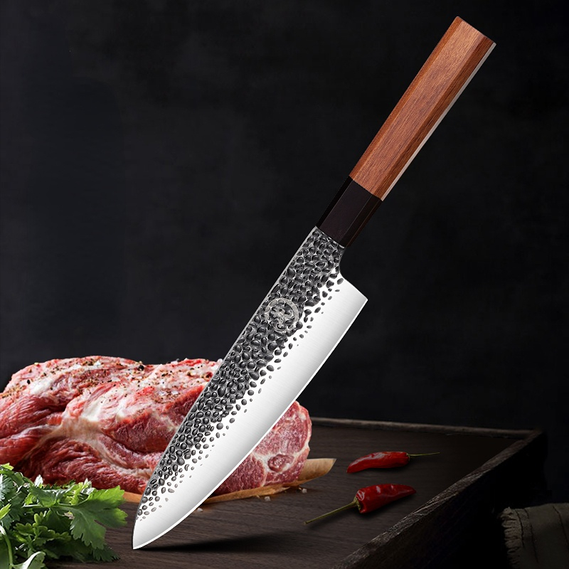 Japanese Kiritsuke Chef Knife Hand Forged Steel Kitchen - Temu