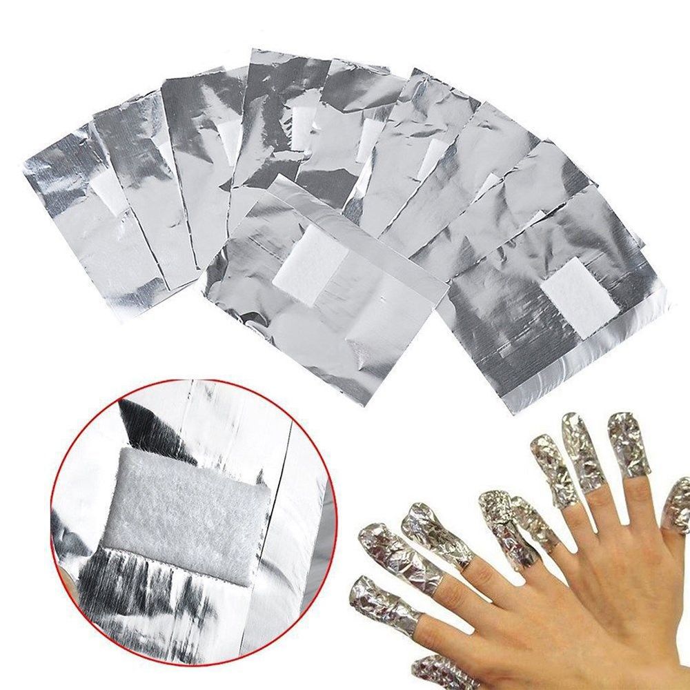 50 100pcs aluminum foil nail art soak wraps alcohol free Temu