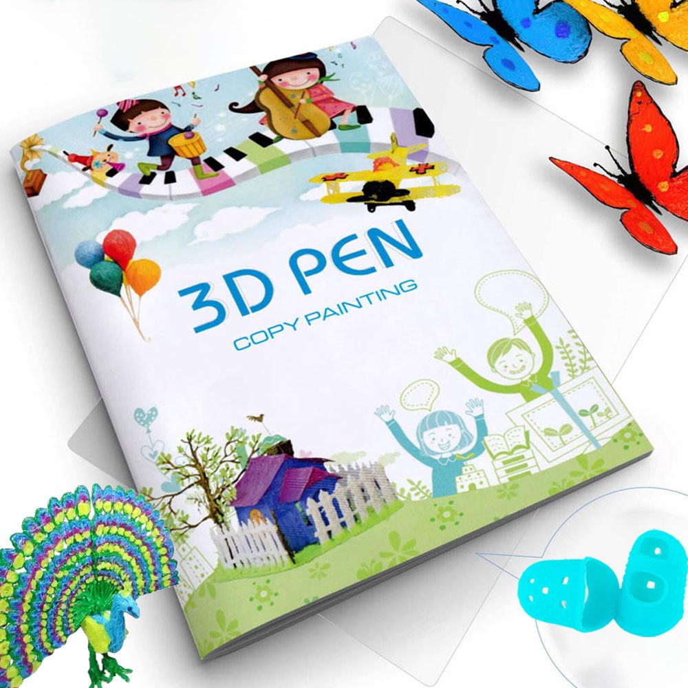 Los libros de plantillas de bolígrafo 3D vienen con bichos que caminan,  papel de 10 patrones para bolígrafo 3D, plantillas de dibujo con bolígrafo  3D