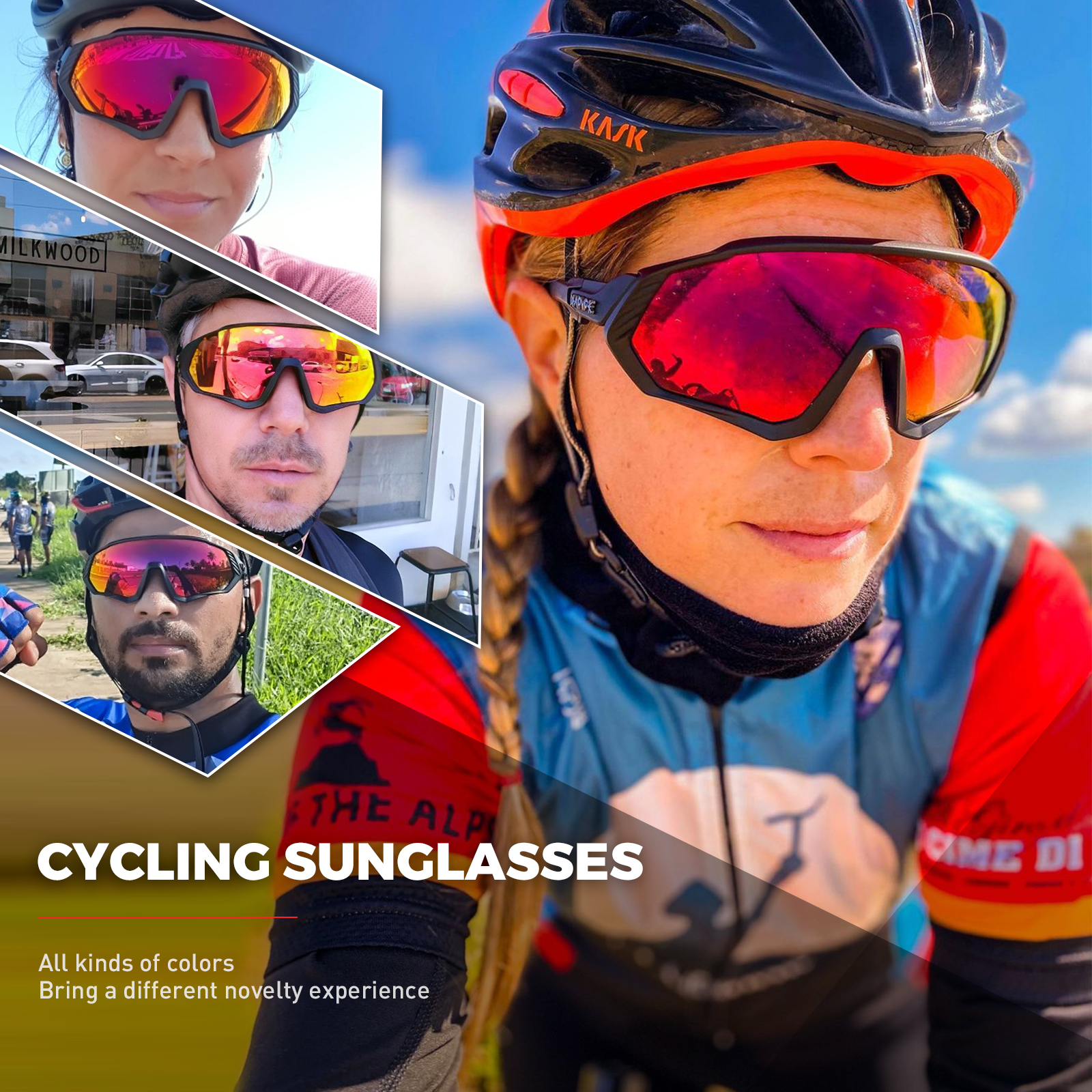Kapvoe Gafas Ciclismo Gafas Montaña Bicicleta Gafas Sol - Temu Chile