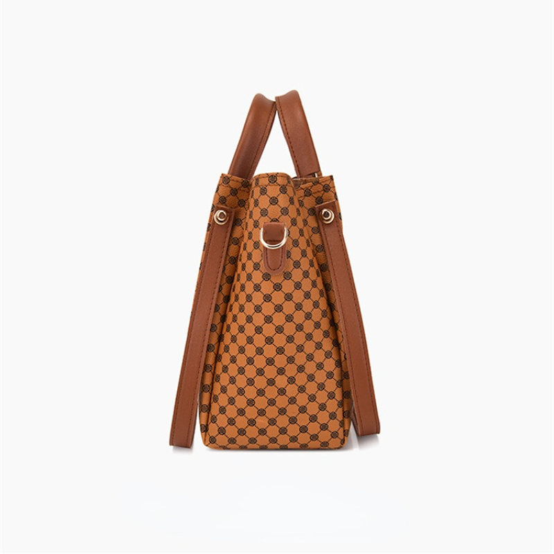 Geometric Pattern Shoulder Bag Set, Women's Bucket Handbag, Crossbody Bag,  Clutch Wallet, Card Bag - Temu