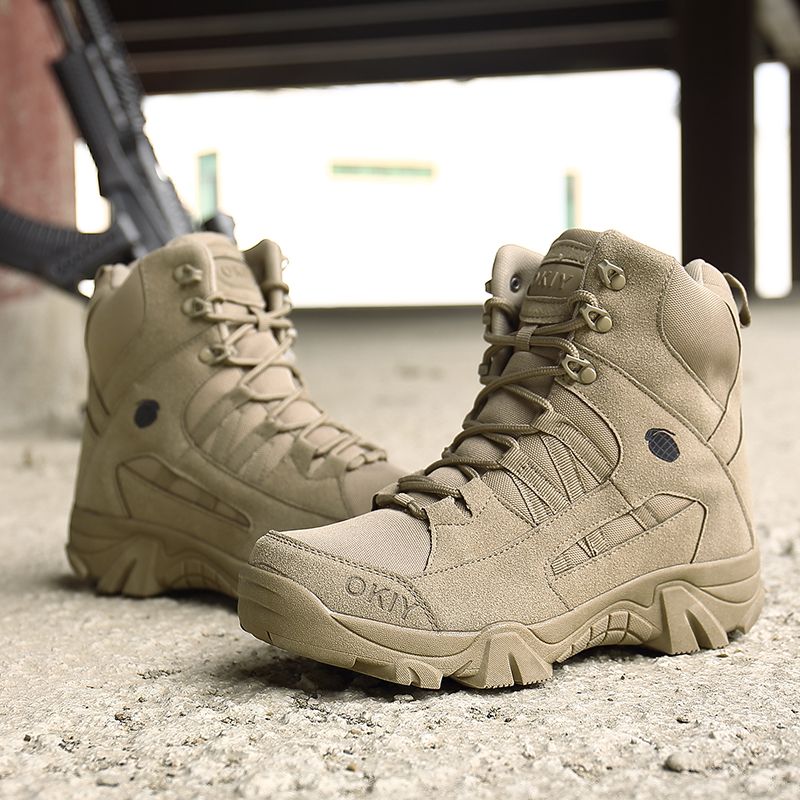 Men's Tactical Boots Waterproof Lightweight Hiking Work Shoes Outdoor  Durable Military Combat Boots | Shop The Latest Trends | Temu