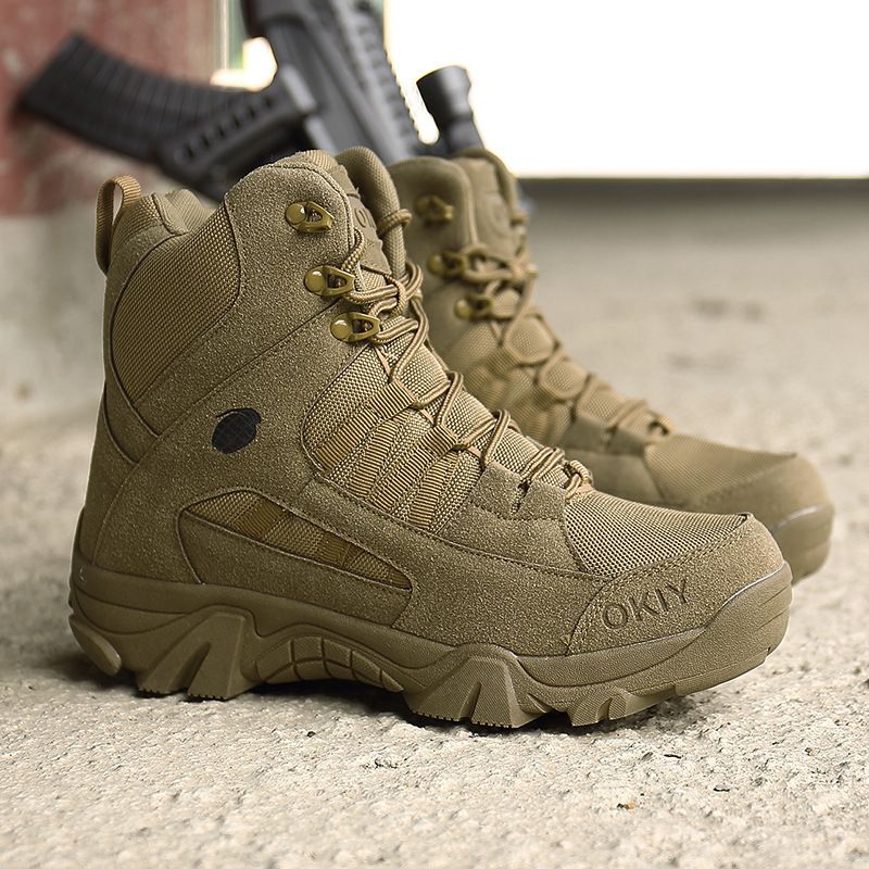 Men's Tactical Boots Waterproof Lightweight Hiking Work Shoes Outdoor  Durable Military Combat Boots | Shop The Latest Trends | Temu