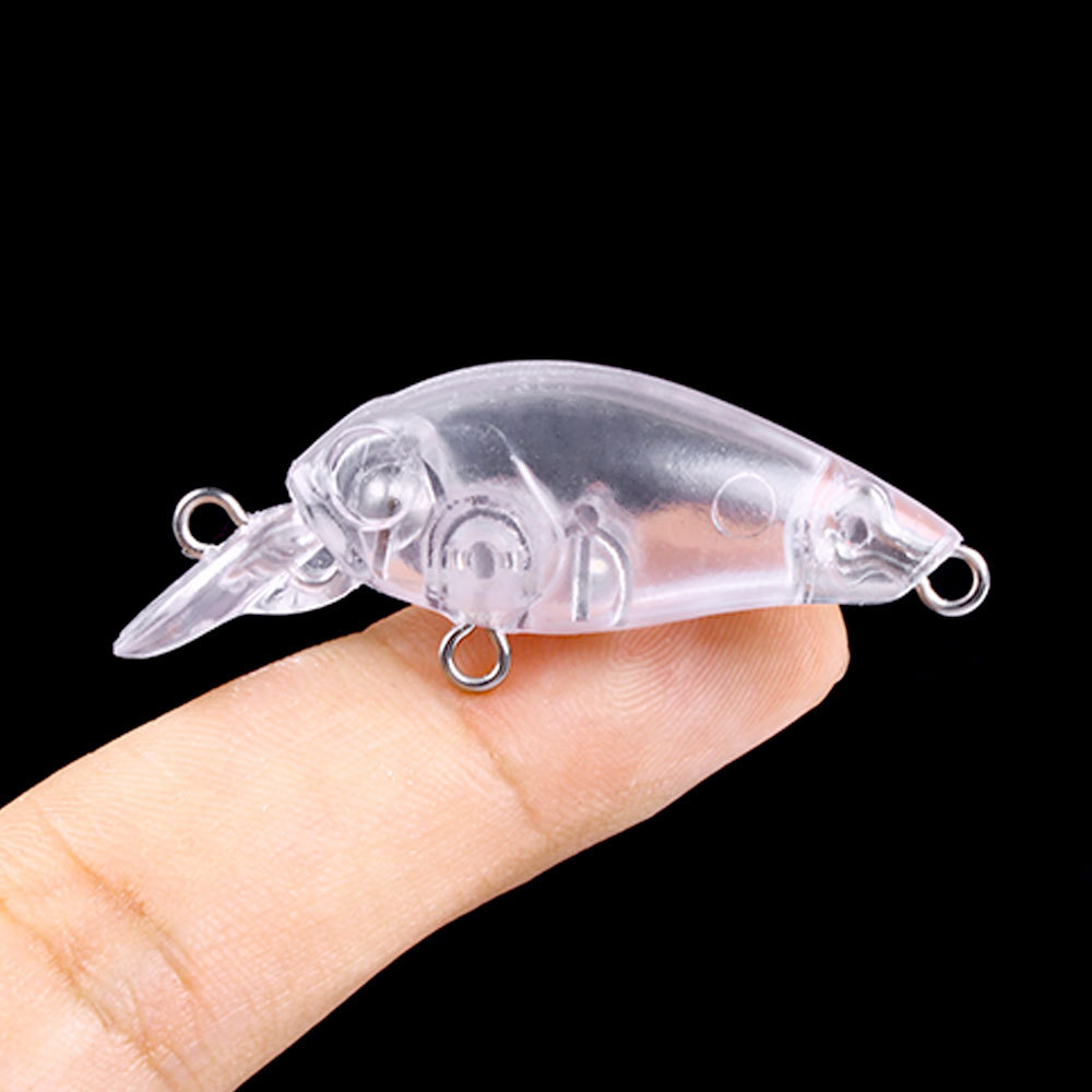 10/20pcs Clear Minnow Crankbait - DIY Top Water Hard Fishing Lure for  Freshwater and Saltwater Fishing - Unpainted for Customization and  Personalizati