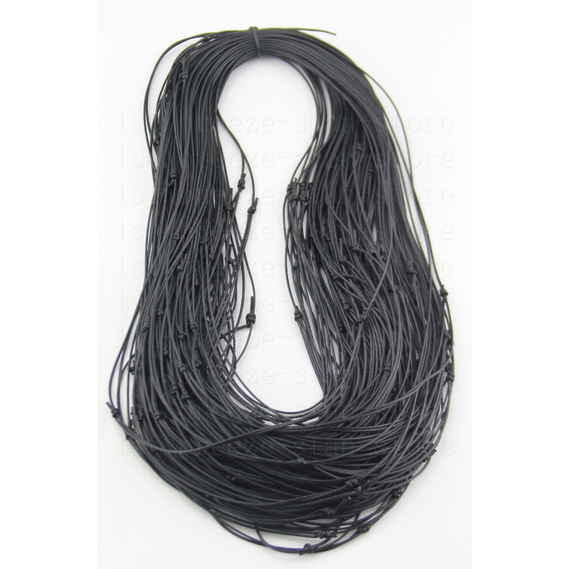 150Pcs Black Necklace String Cord Bulk for Charms Pendants, Waxed Cotton  Cord wi