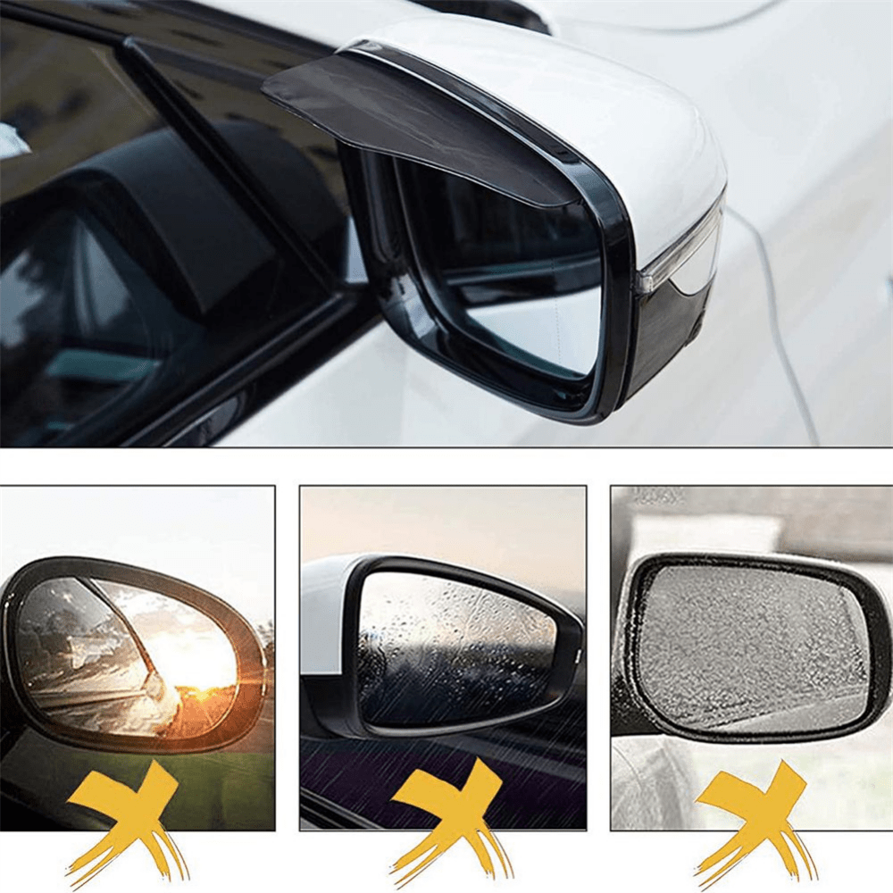 Pincuttee Mirror Rain Visor Eyebrow, Side Mirror Rain Guards, Covers for  Car Uniservial Fit 2 Pack