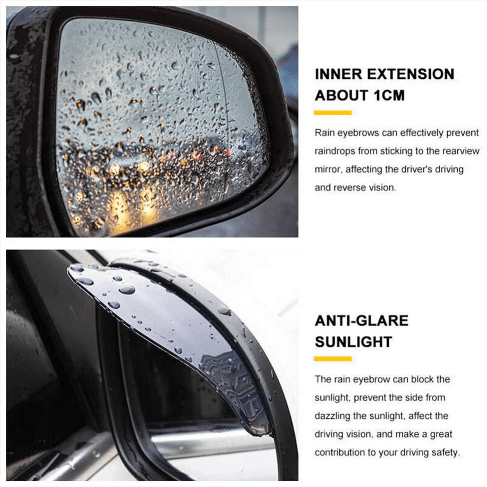 2pcs Rear View Side Mirror Rain Board Eyebrow Guard Sun Visor Shade Shield  Car Exterior Accessories Car Styling