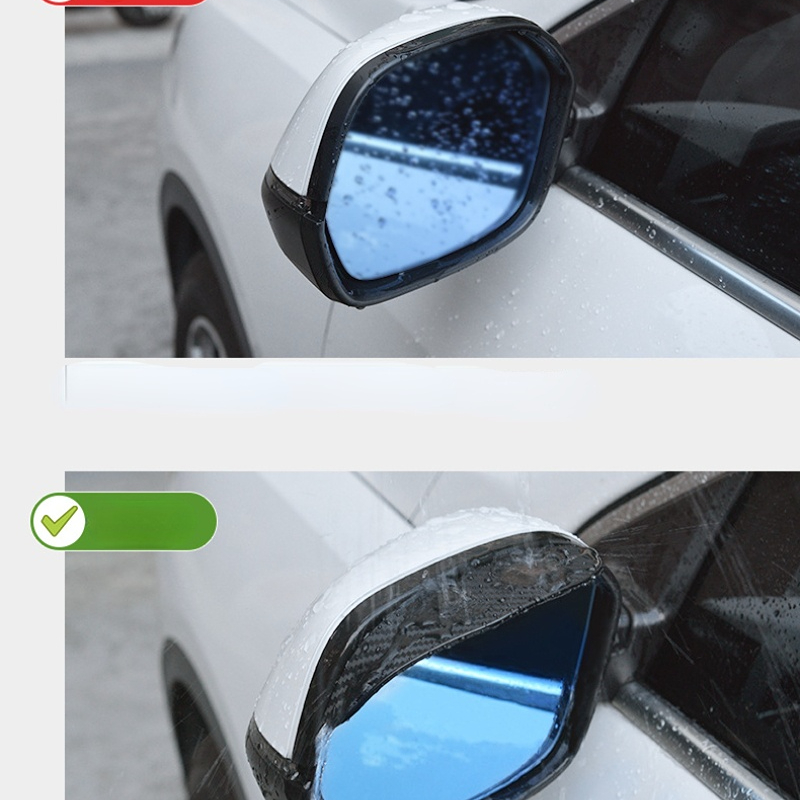 Auto-Rückspiegel-Regenschutz, verdickte Kohlefaser-Textur  Auto-Seitenspiegel-Regenschutz-Seitenspiegel-Regen-Augenbraue für Autos SUV