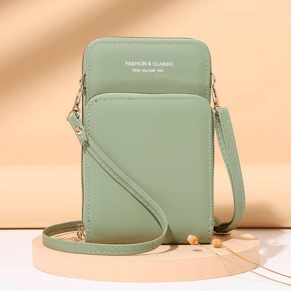 Almacenamiento Bolso para teléfono celular para mujer Cartera cruzada con  hombro (marrón)