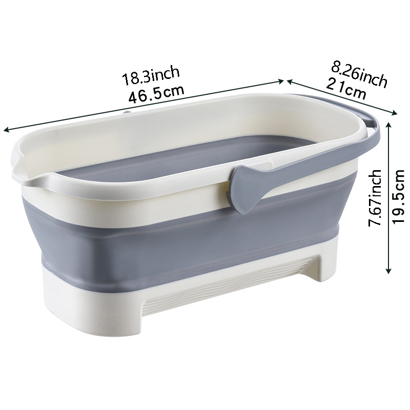 Buckets Portable Folding Mop Bucket Double Handle Silicone Foldable  Cleaning Basket Multifunction Wash Tools Household Accessories Items From  Fuchouzm, SG $34.82