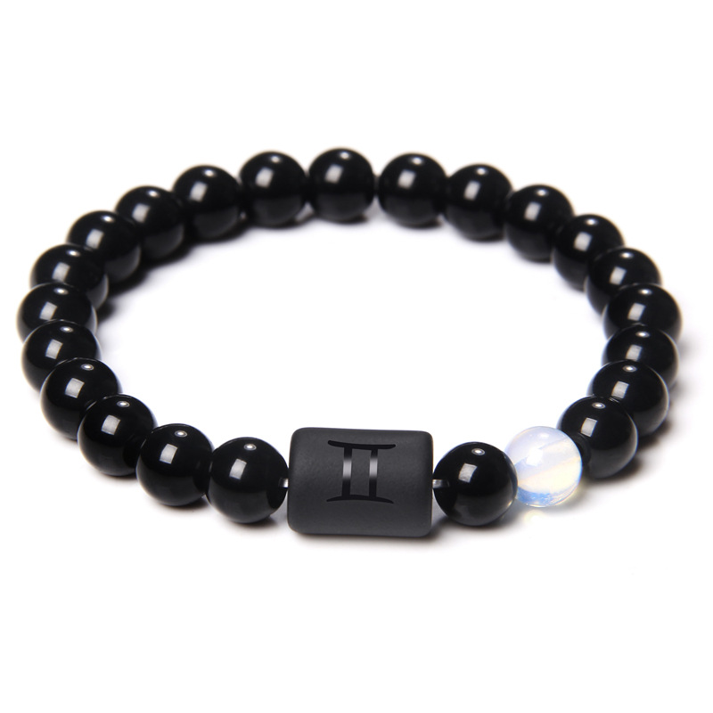 12 Constellation Tiger Eye Stone Stretch Bracelet