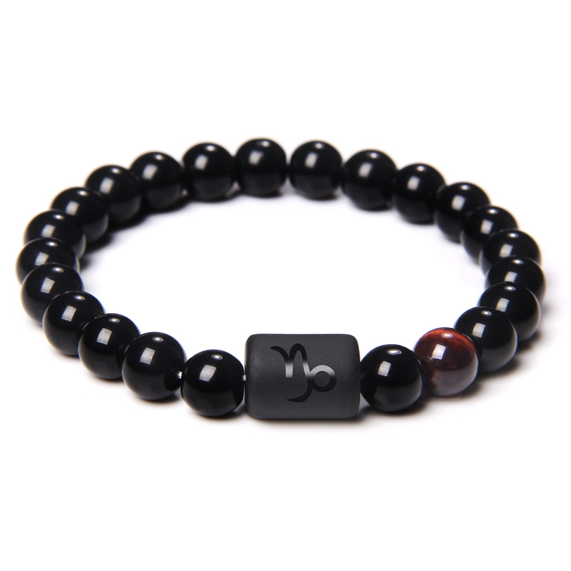 12 Constellation Tiger Eye Stone Stretch Bracelet