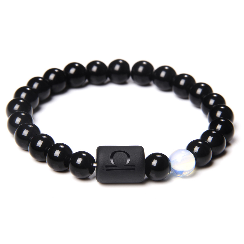12 Constellation Tiger Eye Stone Stretch Bracelet