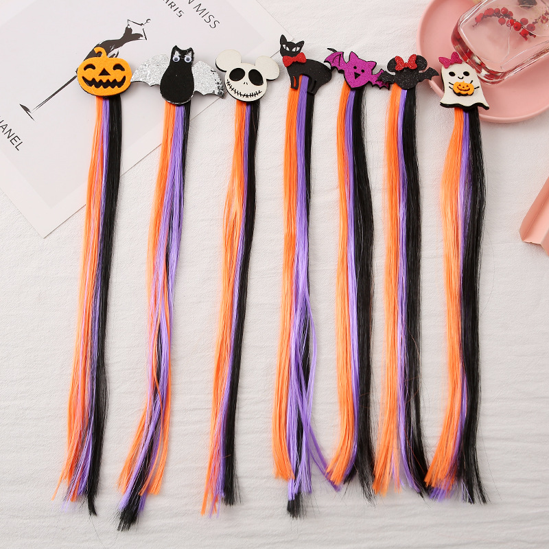 Beaupretty 12 peças de clipes de cabelo de Halloween, morcego, abóbora,  fantasma, gato, bruxa, chapéu, desenho, grampos de cabelo, fantasia de  cosplay