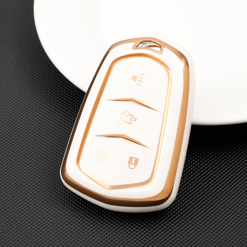 5 Buttons Tpu Jade Pattern Car Key Case Cover For Srx/xts/cts/xt 6/atsl For  Men And Women Keychain Car Accessories - Temu Bahrain