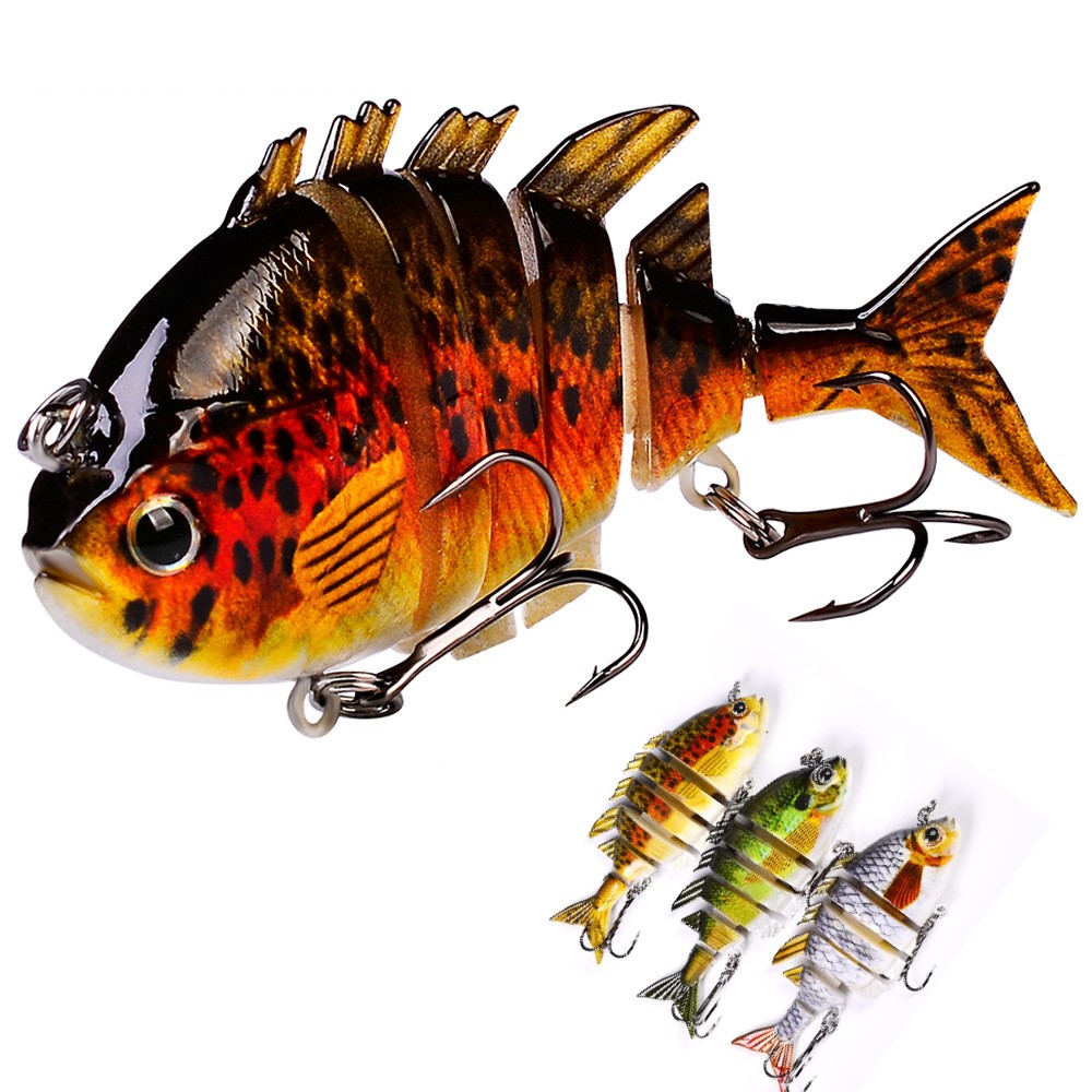 3d Eyes Fishing Lure: Double Hooks Sinking Bionic Swim Bait - Temu