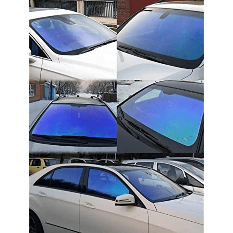 Film solaire pour pare-brise de voiture, 75x300cm, VLT 83% ów, caméléon  rouge, autocollant teinté pour fenêtre, nuit UV, document proxy