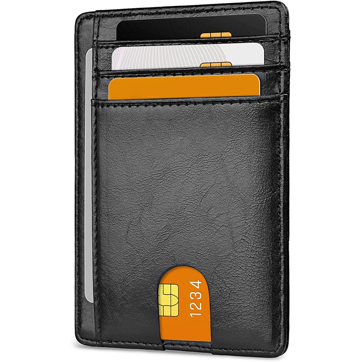 Leather Front Pocket Wallets Men, Slim Rfid Leather Wallet Men
