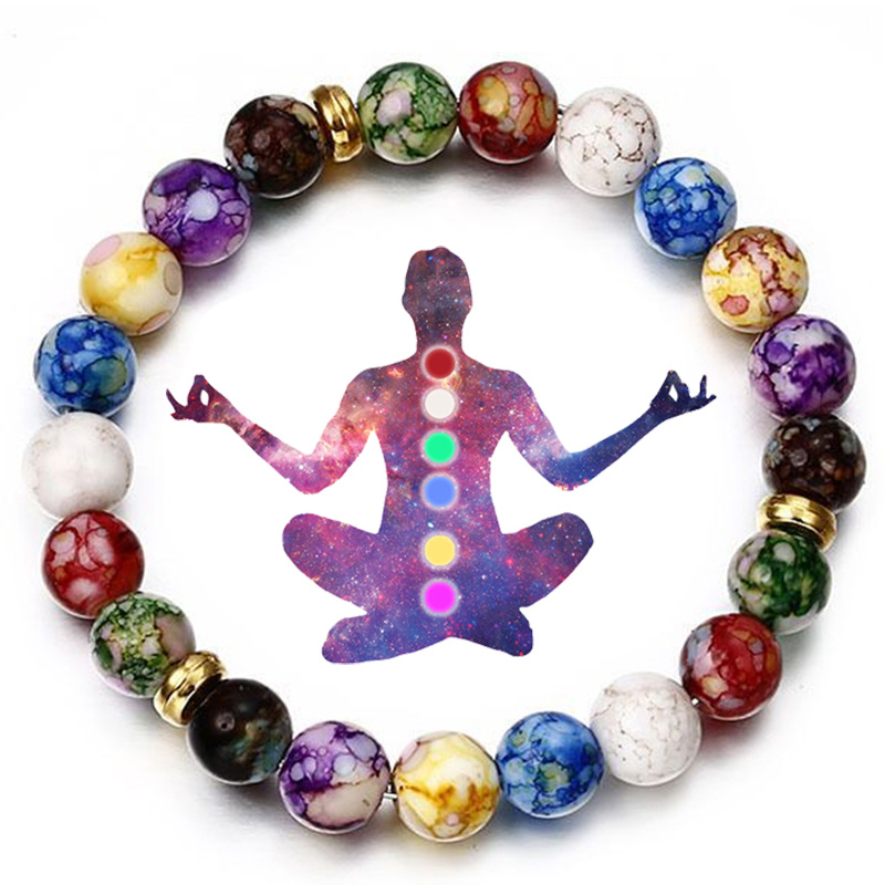 7 Chakra Lava Stone Diffuser Bracelet Crystal Reiki Healing Balancing  Natural Gemstone Round Beads bracelet for men  women  Tantra Astro