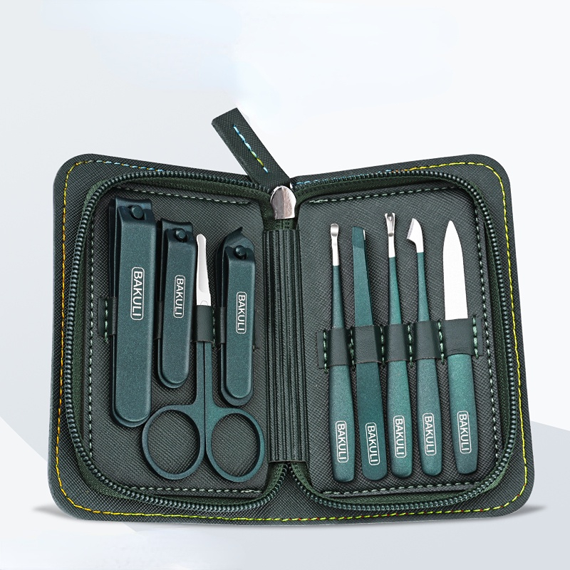 9-Piece Professional Manicure Set with Stainless Steel Nail Clippers and Cutters