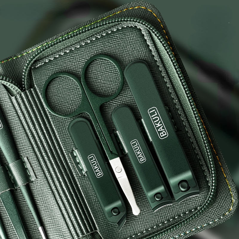 9-Piece Professional Manicure Set with Stainless Steel Nail Clippers and Cutters