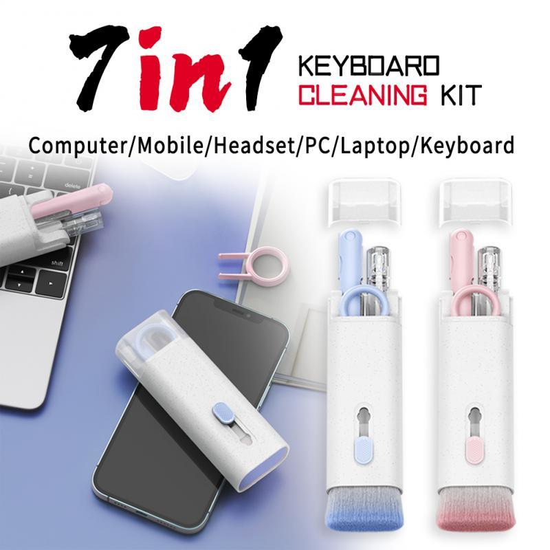 7 en 1 Kit de limpiador electrónico Airpods compatibles - Limpiador de  computadora portátil, pluma de limpieza portátil para auriculares /  teléfono / teclado