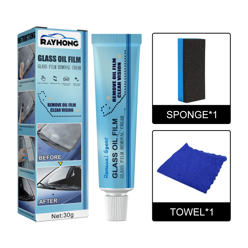  Glass Oil Film Removing Paste, Car Windshield Oil Film Cleaner, Glass  Stripper Water Spot Remover Automotive Glass Oil Film Remover, Window Front  Windshield Agent (3PCS) : Automotive