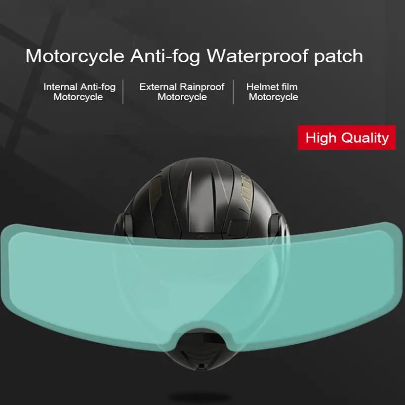 motorcycle helmet waterproof lens film universal rain fog protection film transparent lens sticker helmet anti fog film visor shield rainproof len details 2