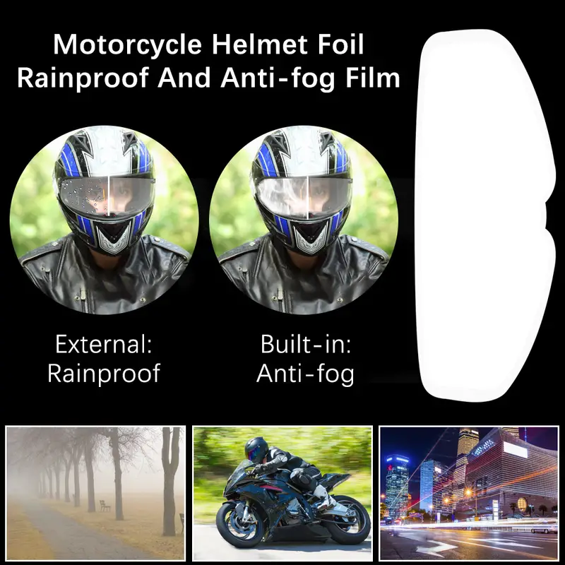 motorcycle helmet waterproof lens film universal rain fog protection film transparent lens sticker helmet anti fog film visor shield rainproof len details 10