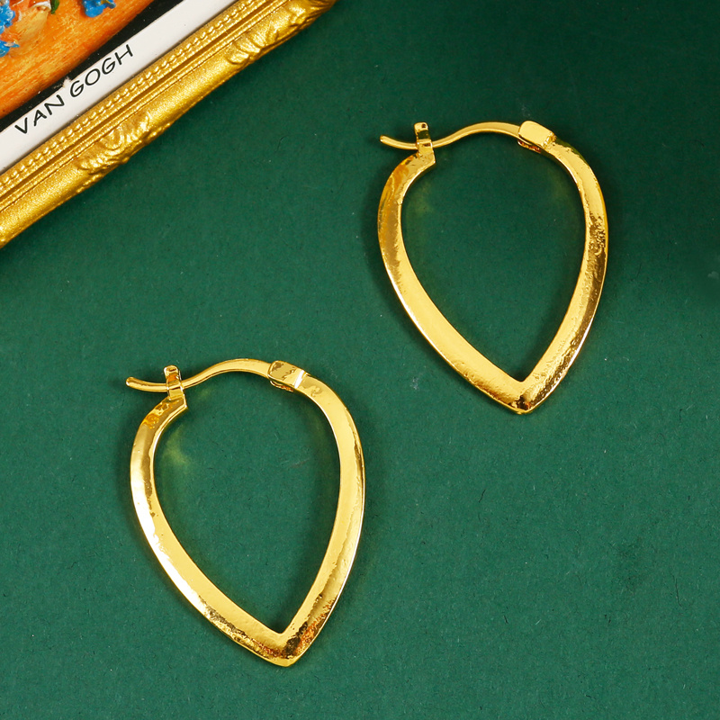 Golden Earrings Kit Different Shapes Zinc Alloy Ear - Temu