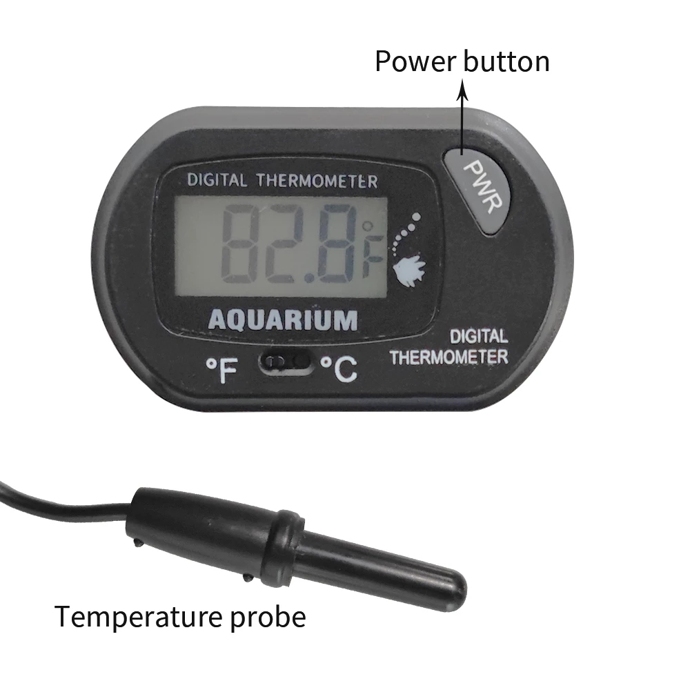 Fish Tank Aquarium Thermometer Digital/Analogue Temperature Gauge Glass  Stick