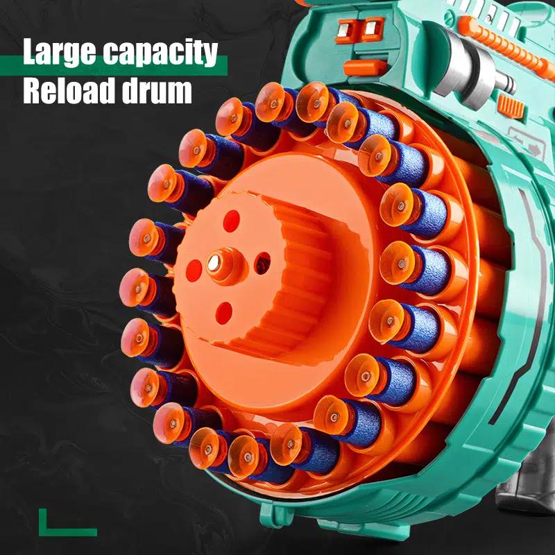 Toy Gun Automatic Electric Toy Foam Blasters & Guns with 200 Foam Bullets,  20-Dart Rotating Drum, Motorized Toys Guns for 6-12 Year Old Boys, Birthday