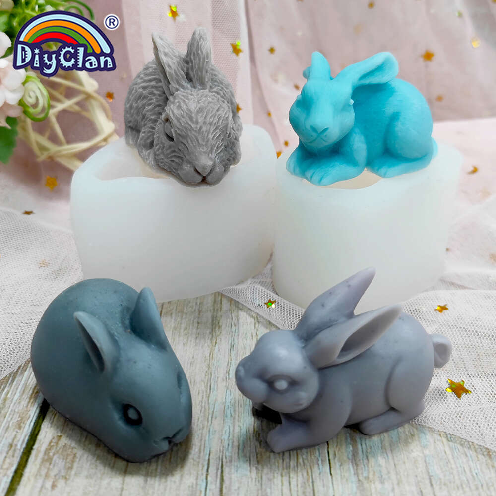 ResinWorld 3D Animal Resin Molds Includes 2 Bunny Resin Casting Molds Large  Clear Rabbit Epoxy Silicone Molds for Resin Craft DIY